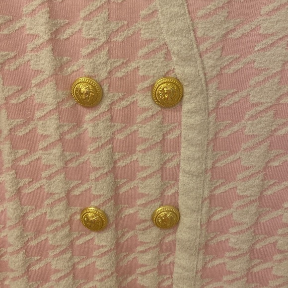 Pink houndstooth mini dress - Picture 8 of 9